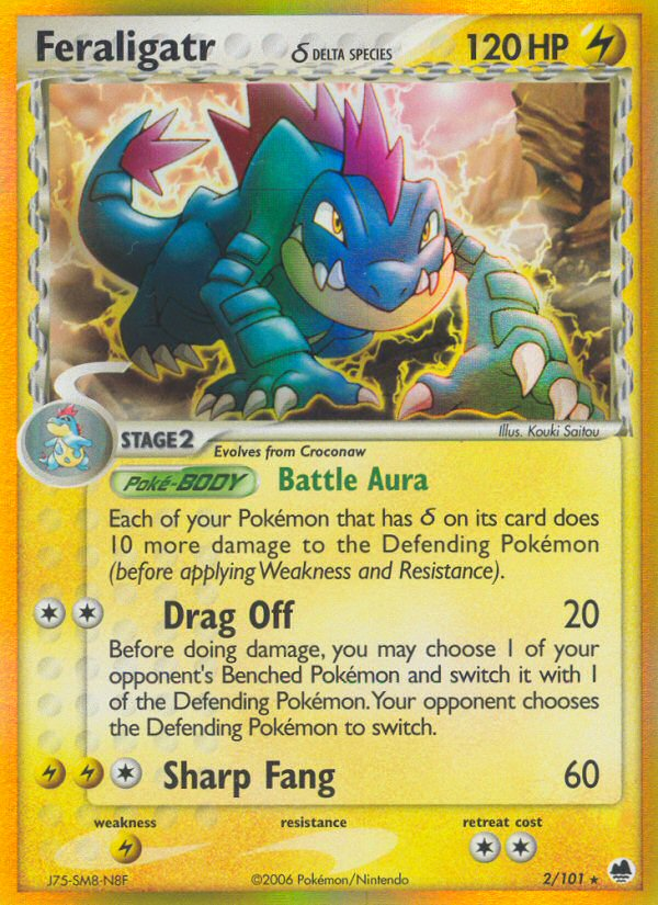 EX Dragon Frontiers Holo Feraligatr #2/101